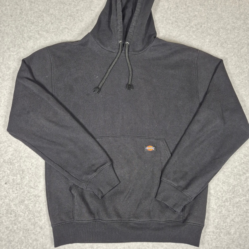 Dickies Pullover Hoodie Mens Medium Black Workwear Fleece Pocket